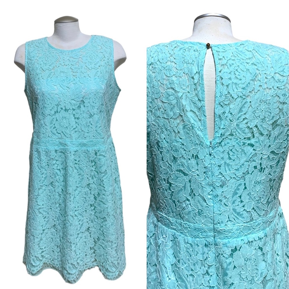 NWOT Luna Women’s Lace Sleeveless Fully Lined Knee Length Dress Size Large